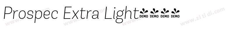 Prospec Extra Light字体转换